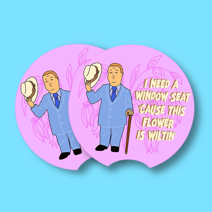 Wiltin' Flower Car Coasters