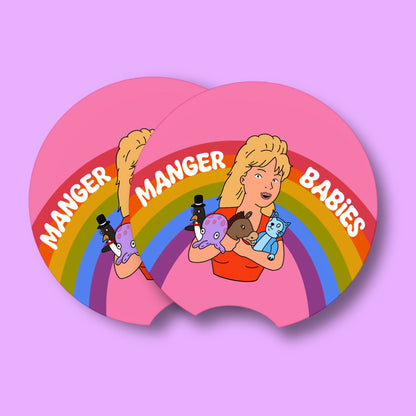Manger Babies Car Coasters