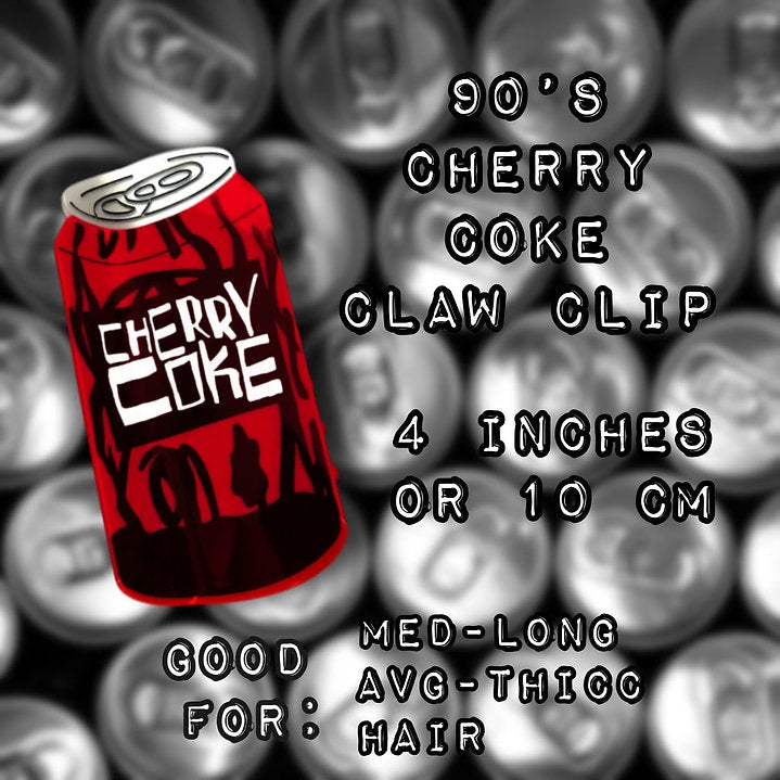 Cherry Coke Claw Clip