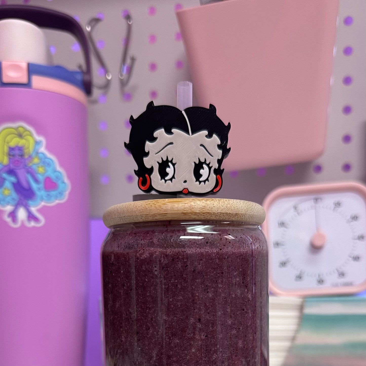 Betty Boop Straw Topper