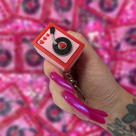 Love Record Clicky Fidget Keychain