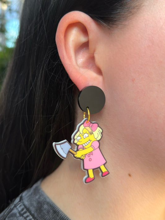 Martin Prince stars as Lizzie Borden Earrings