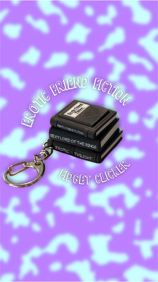 Erotic Friend Fiction Fidget Clicker Keychain