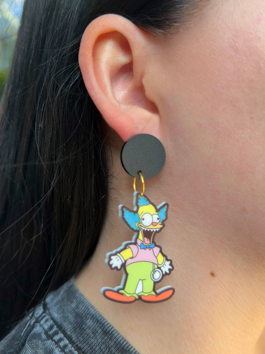 Evil Krusty Doll Earrings