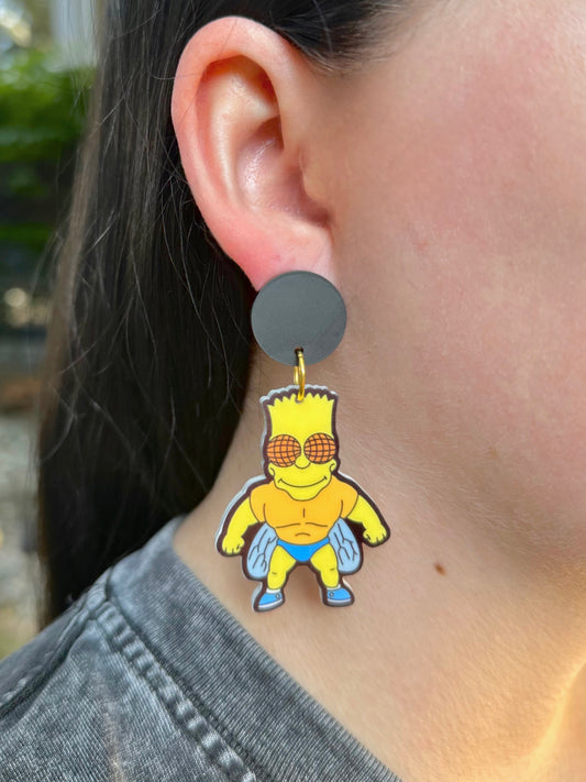 Fly Boy Bart Earrings