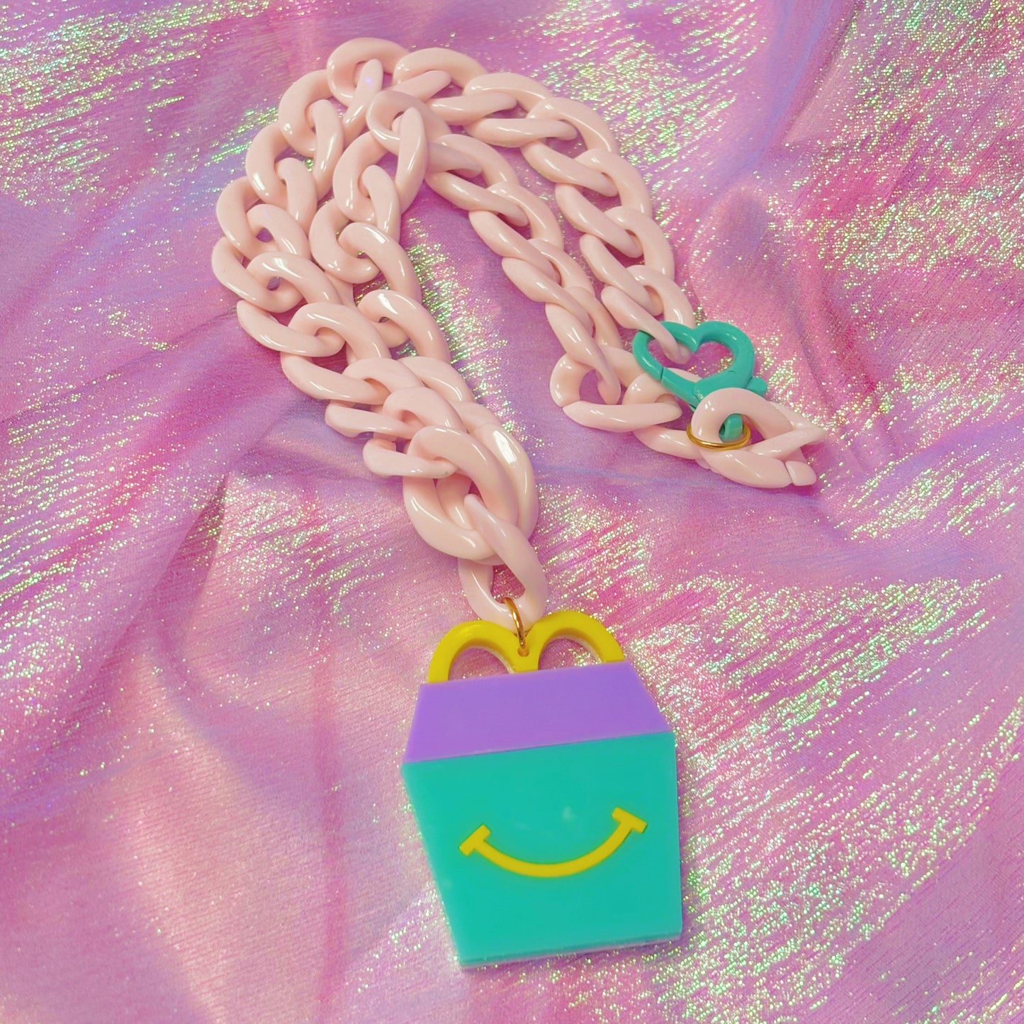 Pastel Smiley Meal Necklace