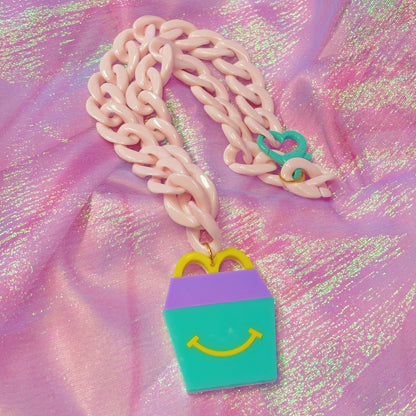Pastel Smiley Meal Necklace