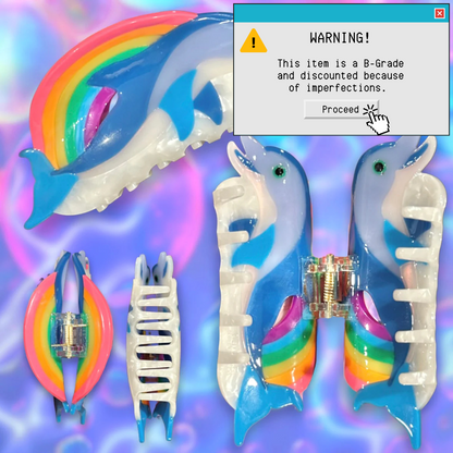 *B-GRADE* Symphony Dolphin Claw Clip