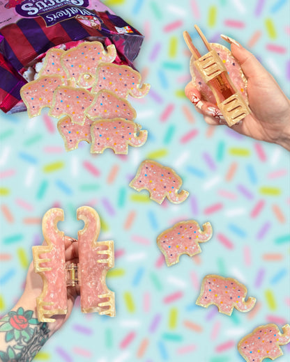 Frosted Circus Friend Claw Clip