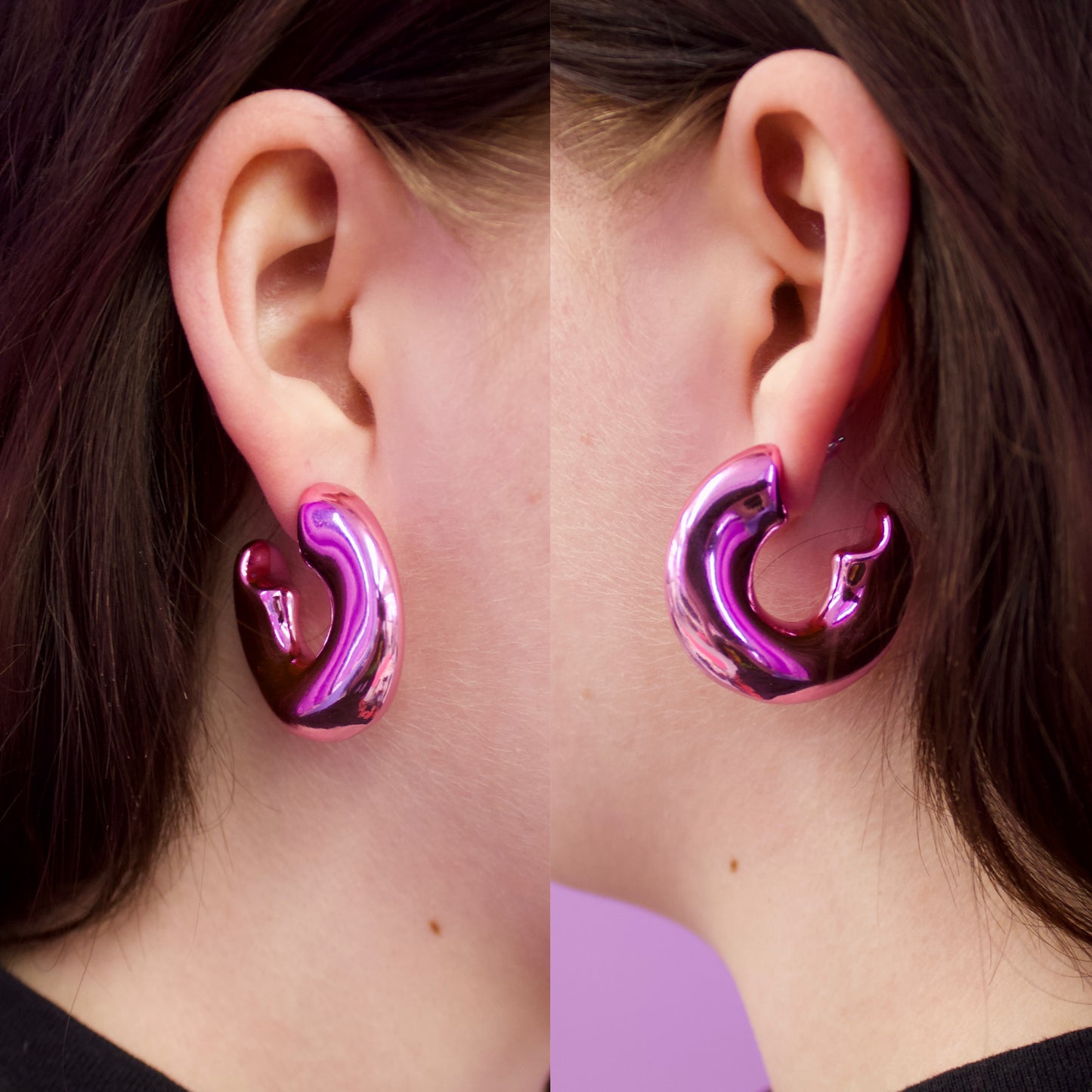 Chunky Metallic Hoops